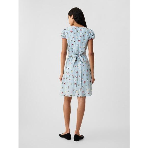 DÔEN Floral Mini Dress - 8 - Light Blue - Picture 3 of 7